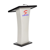 Stylish Wooden Podium with Microphone SP-606