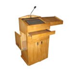 All in One Teak Wood and Digital Podium SIL-504