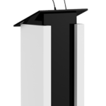 Black and white Laminated Wooden Podium SP-646