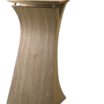 Stylish laminated mica finish Curved Wooden Podium SP-649