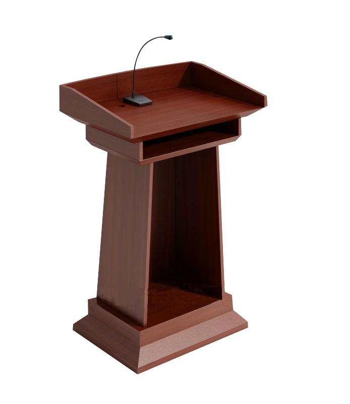 Wooden Lectern podium SP-650 with mic