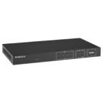 Black Box AVS-HDMI2-4X4-R2 HDMI matrix switch with 4x4 input-output configuration, 4K video support, EDID management, and SPDIF audio ports, ideal for professional AV applications.