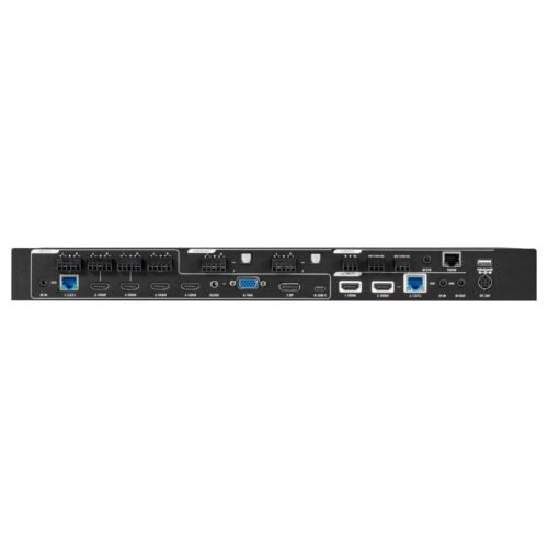 Black Box AVSC-HDMI2-8X2 8x2 HDMI video matrix switcher with multiple input and output options, supporting 4K resolution, PoC technology, and advanced AV system integration for meeting rooms, classrooms, and presentation spaces.