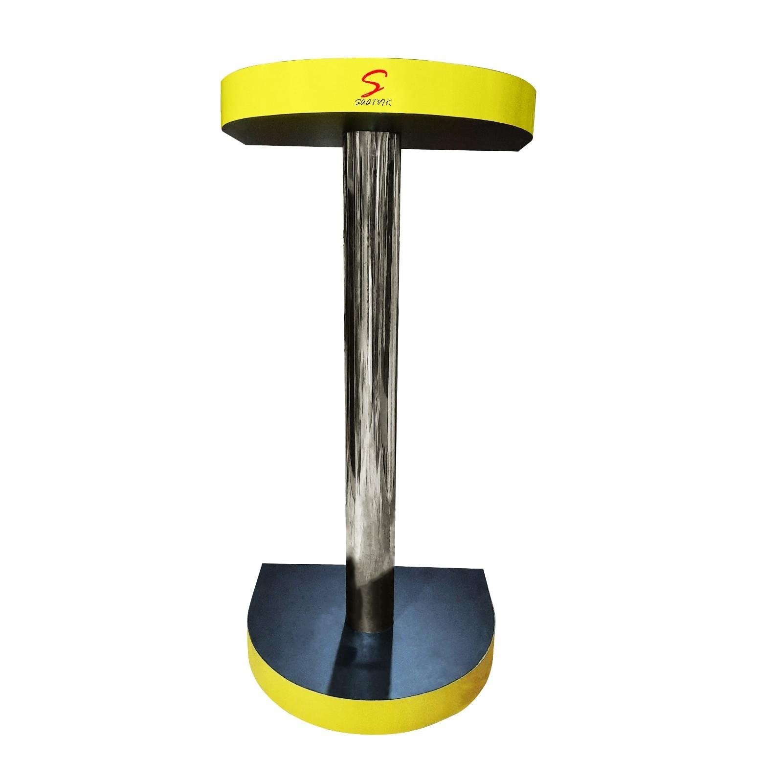 Yellow Wooden & Stainless Steel Podium Stand