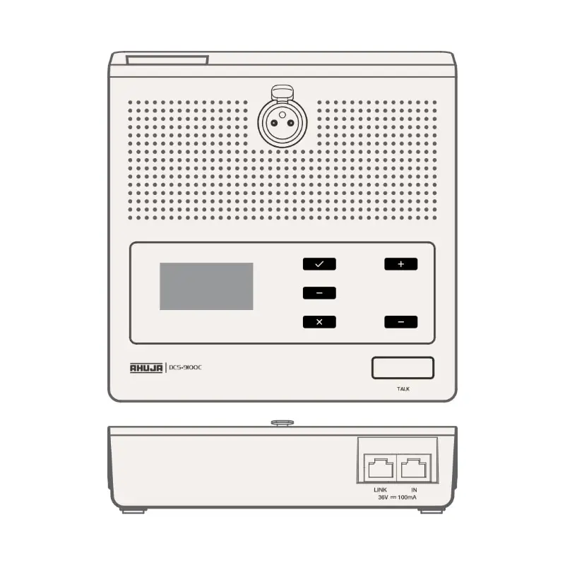 Back view of AHUJA DCS-9200D Digital Delegate Unit