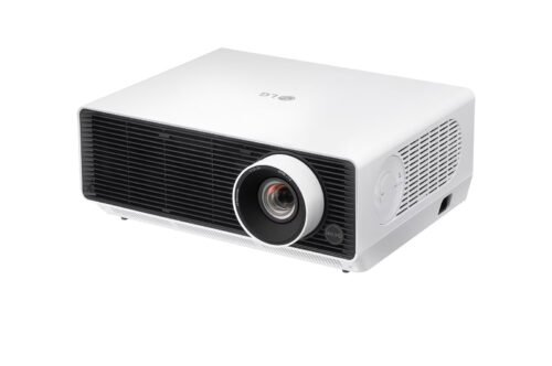 LG ProBeam 4K (3840x2160) Laser Projector with 5,000 ANSI Lumens Brightness, right angle view, BU50RG