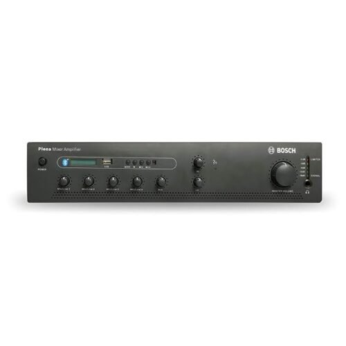 Bosch PA Plena PLE-1ME060-3IN 60 W Mixer amplifier with USB/Bluetooth, front view