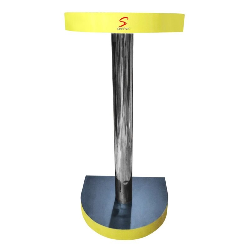Yellow Wooden & Stainless Steel Podium Stand