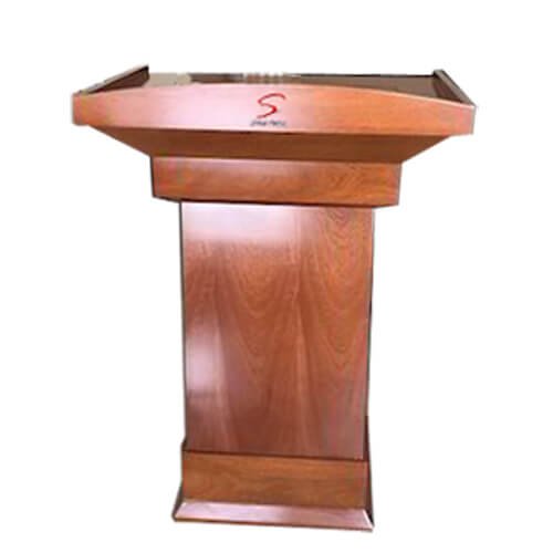 Teak Plywood Wood Podium SP-527 for School