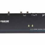 Black Box VSP-HDMI1X2-4K: 4K HDMI Splitter, front view. Shows 2 LED indicators