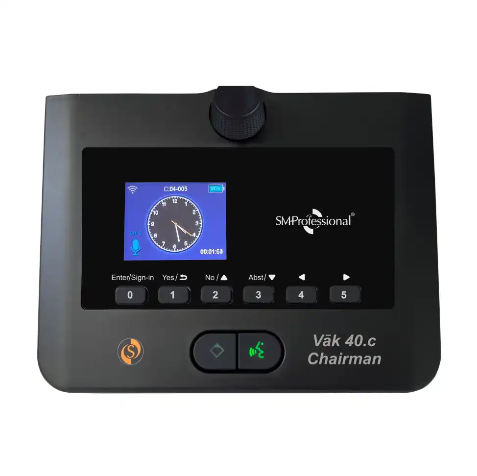 Vak 40.c Chairman unit with priority button & digital display for conference system