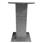 Black & Silver Wooden Podium Stand with Two Shelves (SP-552)