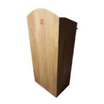 Premium Foldable Wooden Podium Stand with Shelf for storage & Broad top
