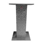 Black & Silver Wooden Podium Stand with Two Shelves (SP-552)