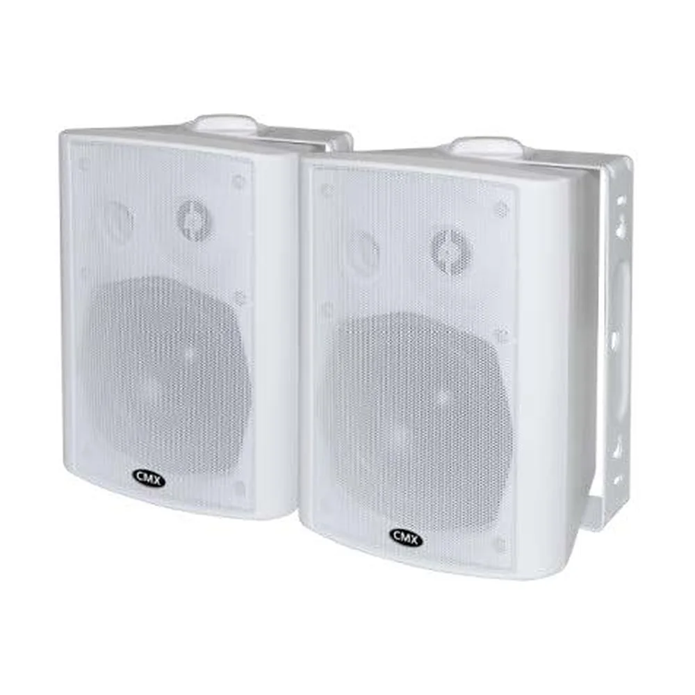 CMX AWS530W 5.25 inch Active Wall Mount Speaker Pair in White with Built-in Amplifier