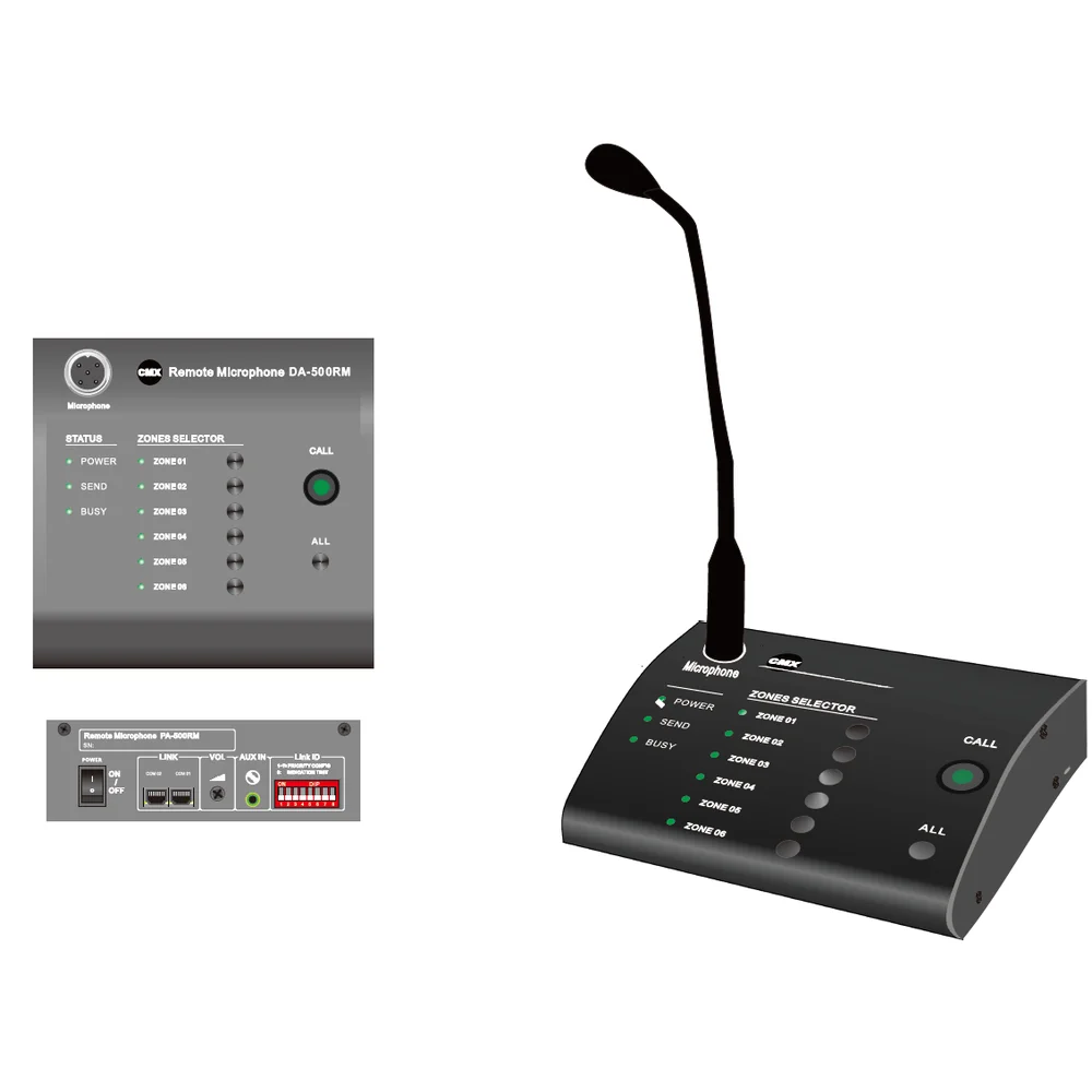 CMX DA-500MT 6 Zone Commercial Mixer Amplifier with MP3/FM/Bluetooth (500W) - View 4