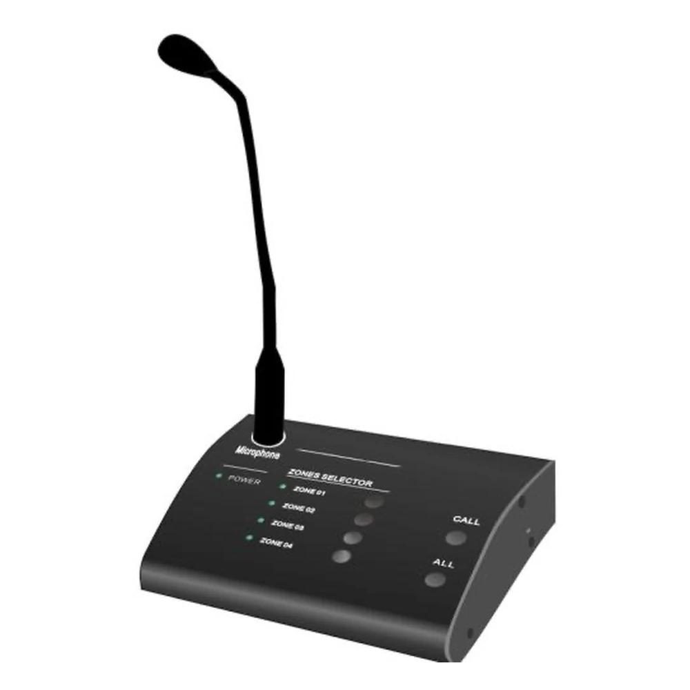 CMX PA-4500RM 4-Zone Commercial Remote Paging Gooseneck Microphone for PA-4500 Series Matrix Amplifiers