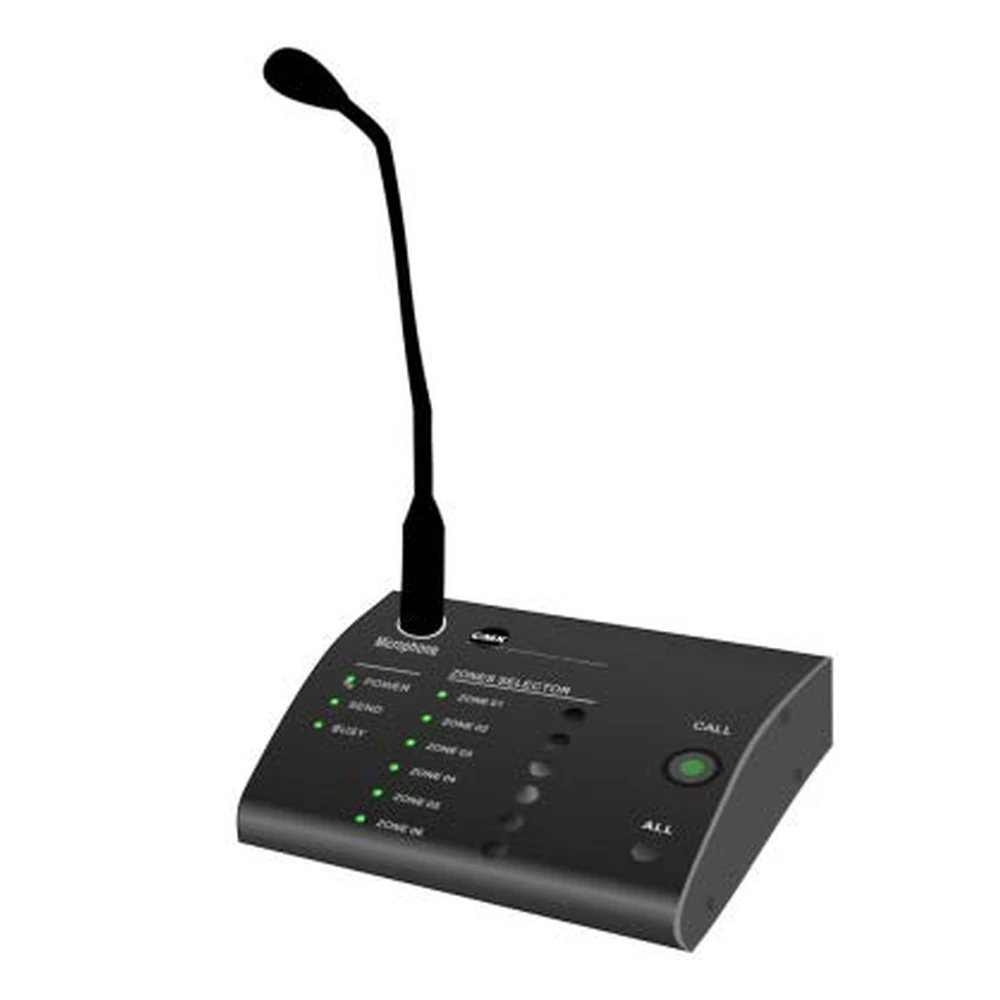 CMX PA-6000RM 6-Zone Commercial Remote Paging Gooseneck Microphone for PA-6000 Series Matrix Amplifiers