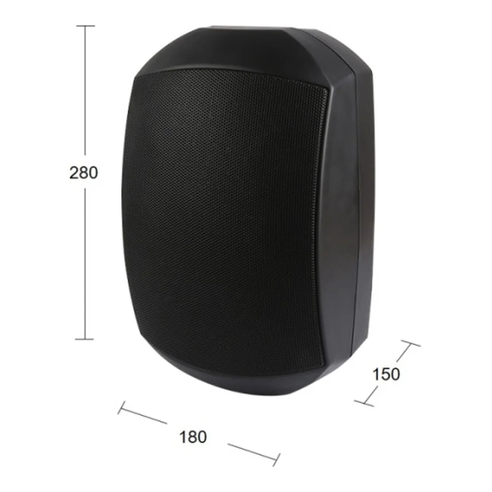 CMX WSK-640DS 6.5-inch wall mount speaker physical dimensions 280x150x180mm