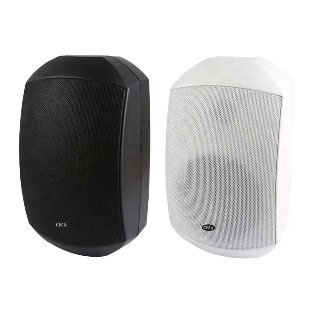 CMX WSK-640DS and WSK-640DSW 6.5-inch 2-way indoor outdoor wall mount commercial speaker in black and white finish