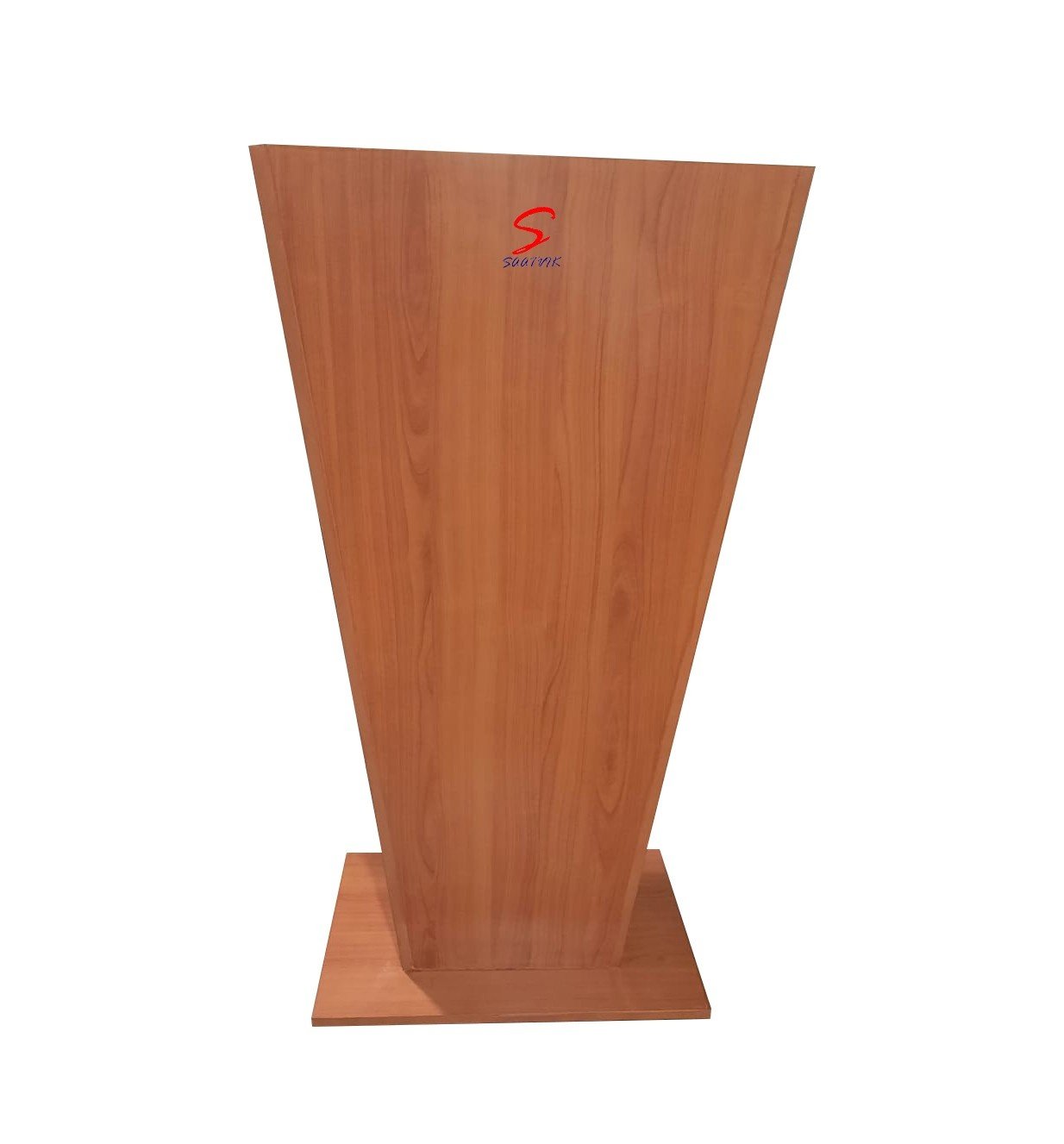 Wooden Podium Stand with two shelves for storage