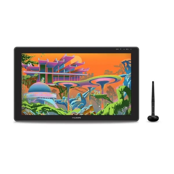 HUION KAMVAS 22 Plus Pen Display Graphics Drawing Tablet with Full-Laminated QD LCD Screen 140% s RGB Android Support Battery-Free Stylus 8192 Pen Pressure Tilt Adjustable Stand - 21.5inch