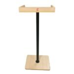 Simple Wooden Podium Stand with Stainless Steel Pipe