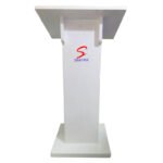 MDF Wooden White Podium SP-542 with deco Paint