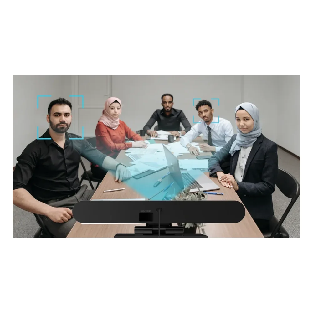 PeopleLink i20 Plus AI facial tracking and auto-framing visual demonstration