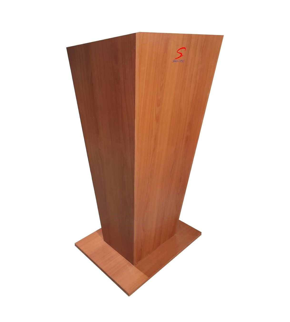 Wooden Podium Stand with two shelves for storage
